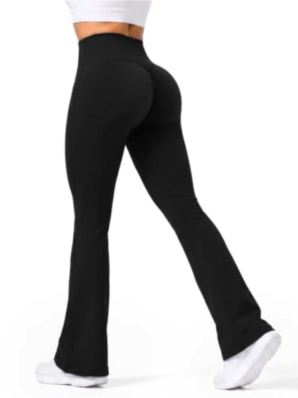 Flare Leggings High Rise Tummy Control Mini Flare Yoga Pants Women
